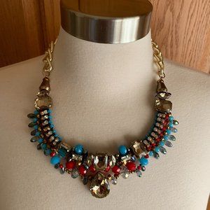Crystal & Beaded Statement Necklace -Perfect Shape